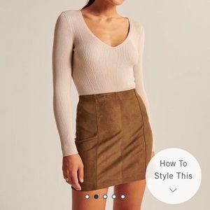 Vegan leather skirt